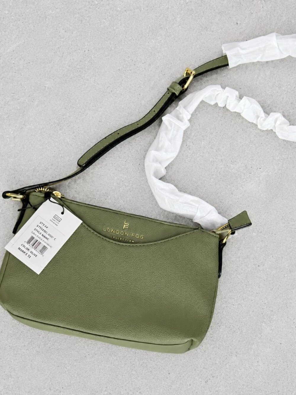 London Fog 100th Anniversary Crossbody Olive NWT's
